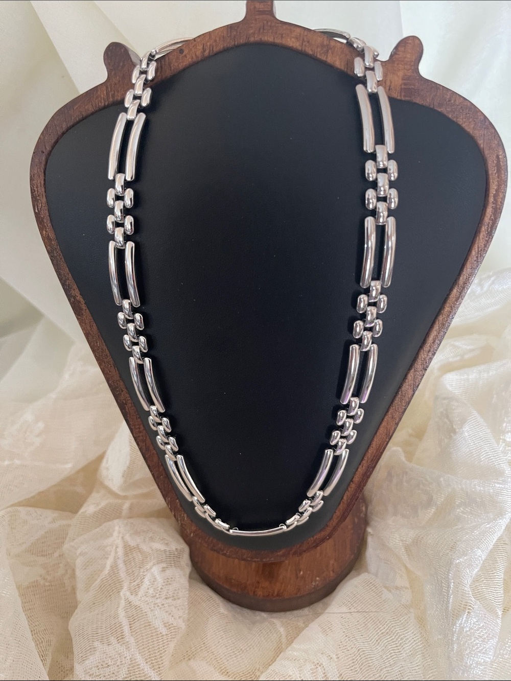 Monet Silver-Tone Multi-Link Women’s Necklace